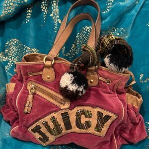 FINAL Price offer-Juicy Couture Pink and Brown Tote Bag